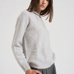 Maglia con cappuccio in cashmere donna SOSO 2398GRISCLAIR KUJTEN 