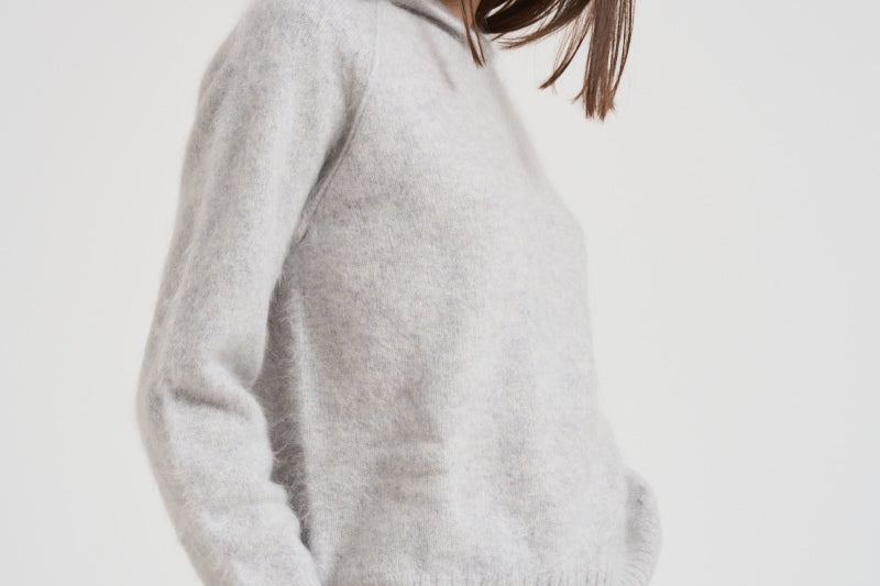 Maglia con cappuccio in cashmere donna SOSO 2398GRISCLAIR KUJTEN 