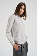 Maglia con cappuccio in cashmere donna SOSO 2398GRISCLAIR KUJTEN 