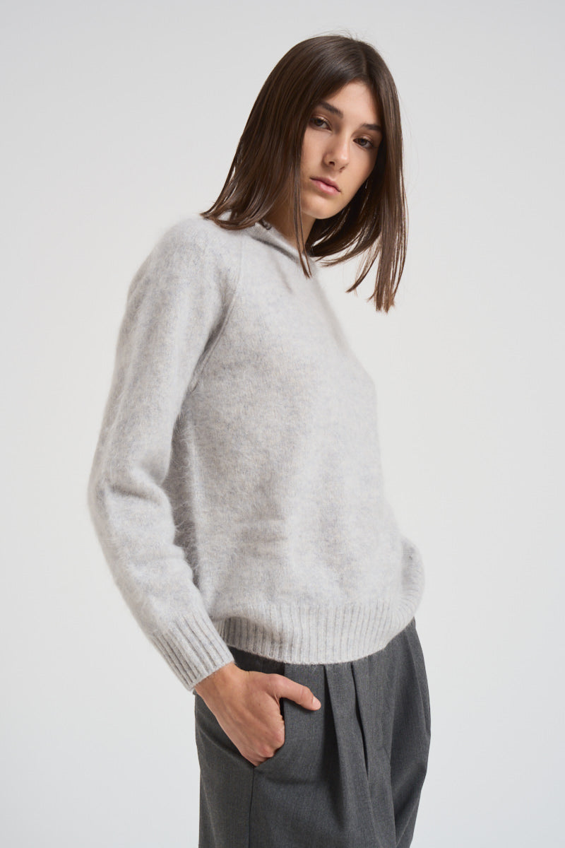 Maglia con cappuccio in cashmere donna SOSO 2398GRISCLAIR KUJTEN 