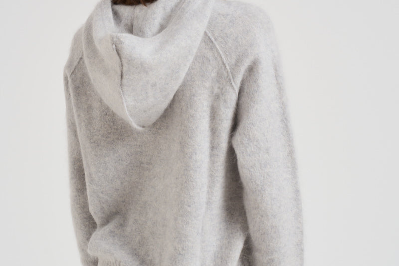 Maglia con cappuccio in cashmere donna SOSO 2398GRISCLAIR KUJTEN 