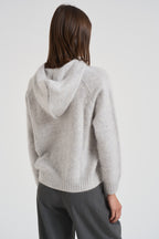 Maglia con cappuccio in cashmere donna SOSO 2398GRISCLAIR KUJTEN 