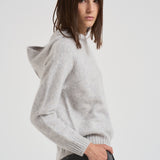 Maglia con cappuccio in cashmere donna SOSO 2398GRISCLAIR KUJTEN 