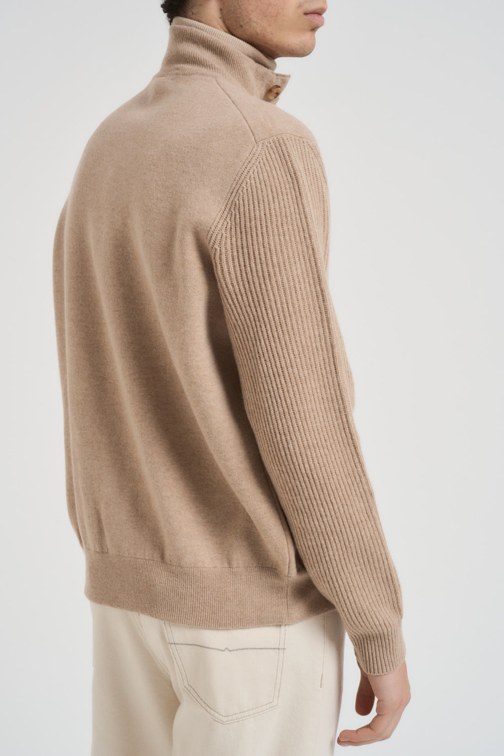 Giacca uomo in maglia cammello AALKTJT1 AA65015210BC LARDINI 