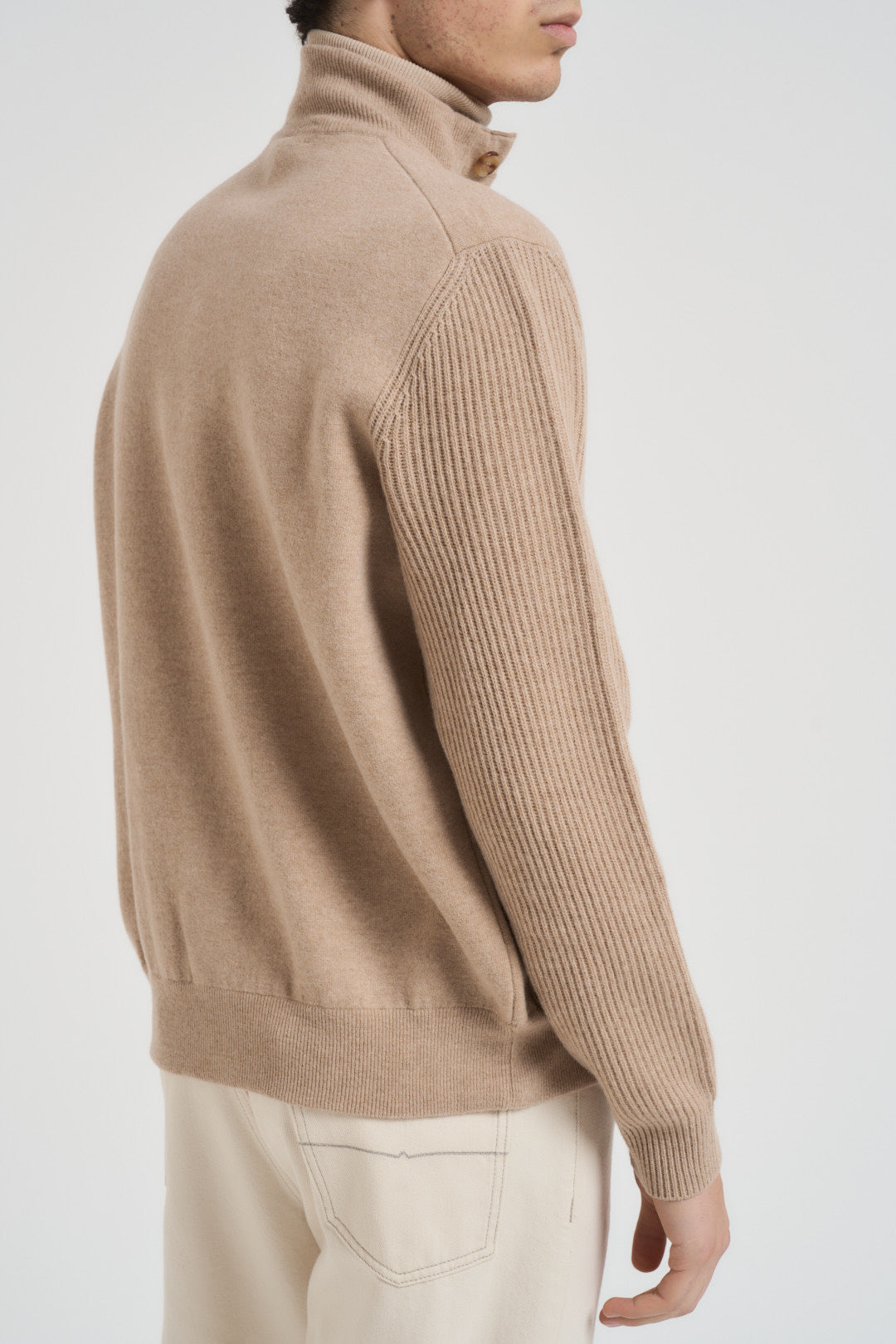 Giacca uomo in maglia cammello AALKTJT1 AA65015210BC LARDINI 