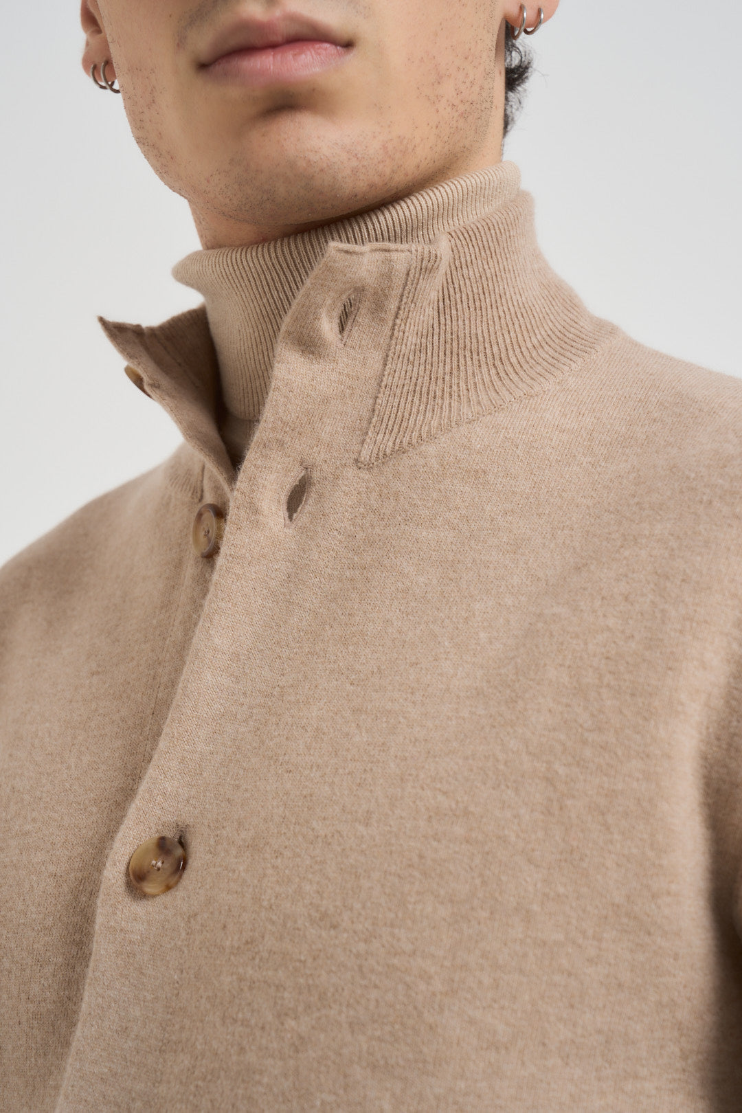 Giacca uomo in maglia cammello AALKTJT1 AA65015210BC LARDINI 