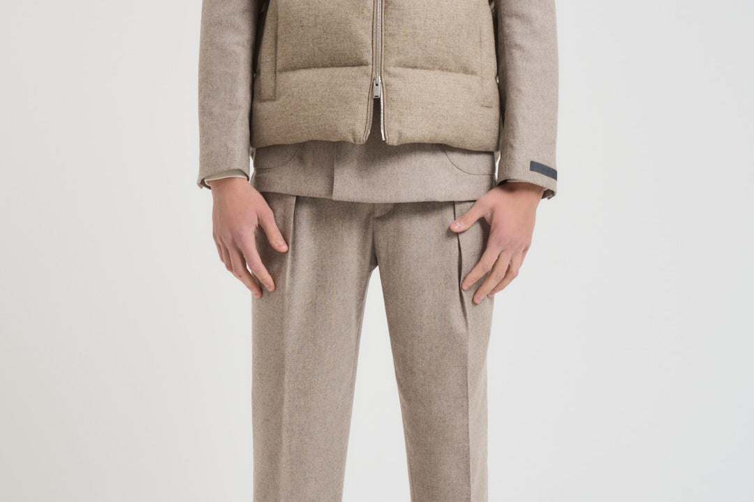 Piumino uomo smanicato beige AAPIKE AAIF65516WR210 LARDINI 