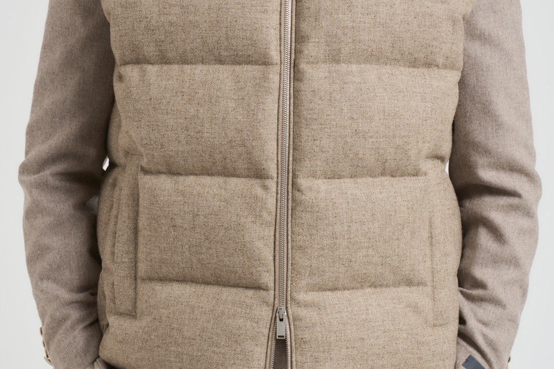 Piumino uomo smanicato beige AAPIKE AAIF65516WR210 LARDINI 
