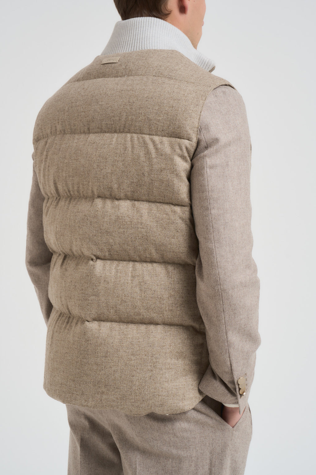Piumino uomo smanicato beige AAPIKE AAIF65516WR210 LARDINI 
