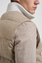 Piumino uomo smanicato beige AAPIKE AAIF65516WR210 LARDINI 