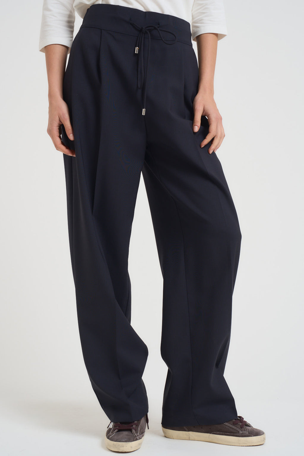 Pantaloni donna gamba dritta blu notte N87 N08 LIVIANA CONTI 