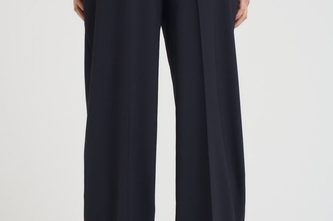 Pantaloni donna gamba dritta blu notte N87 N08 LIVIANA CONTI 