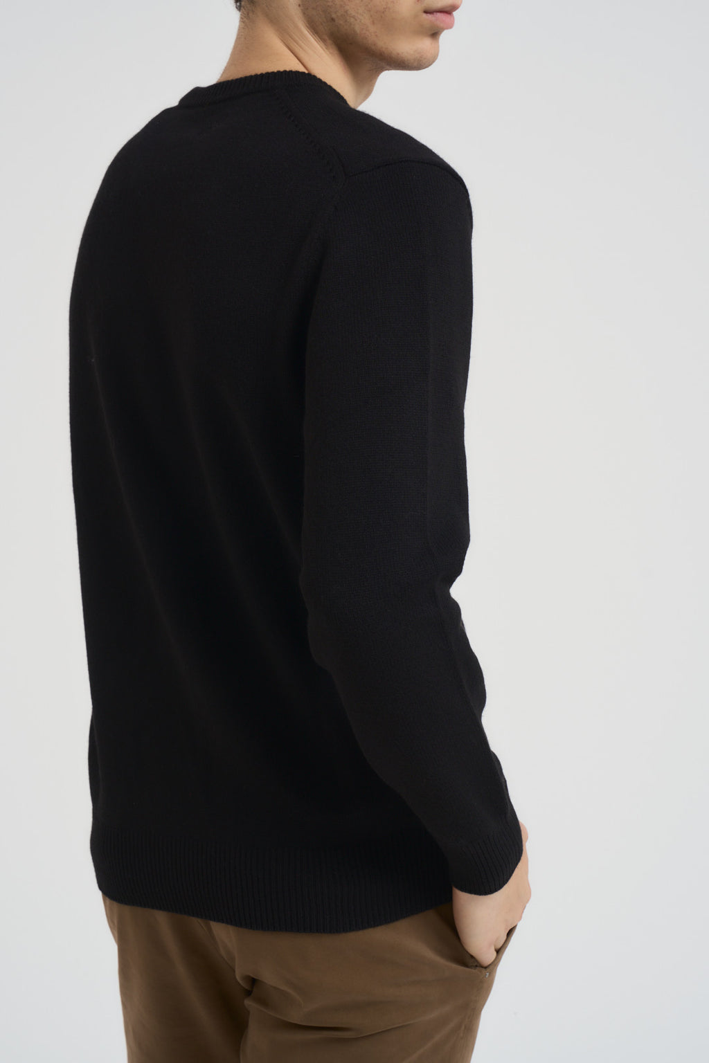 Maglione uomo girocollo nero Après ski rosso HERON APRBOTT00 MC2 SAINT BARTH 