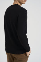 Maglione uomo girocollo nero Après ski rosso HERON APRBOTT00 MC2 SAINT BARTH 