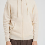 Felpa in maglia con cappuccio bianca LAMBSWL 10 MC2 SAINT BARTH 