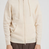 Felpa in maglia con cappuccio bianca LAMBSWL 10 MC2 SAINT BARTH 