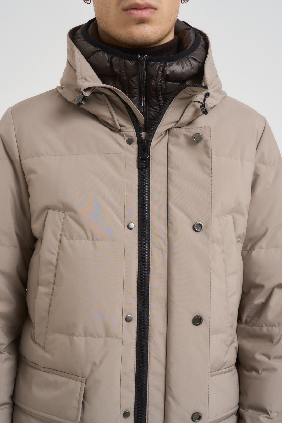 Piumino uomo midi sabbia F09MUCX501 16126 MONTECORE 