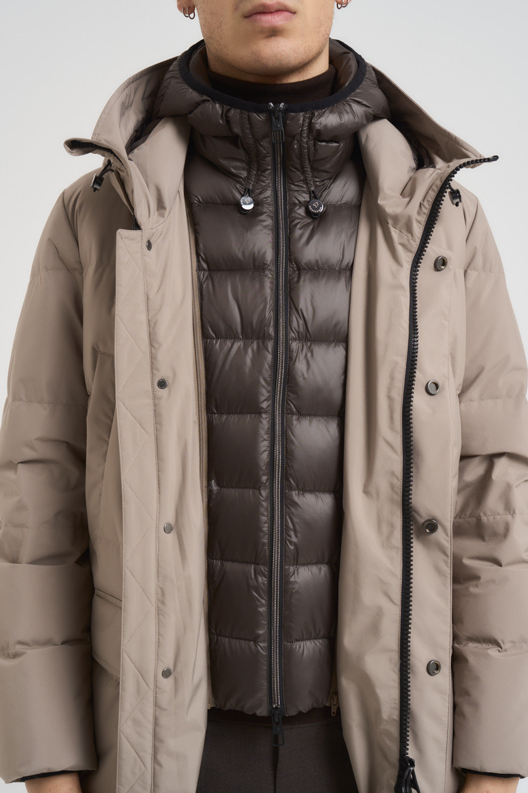 Piumino uomo midi sabbia F09MUCX501 16126 MONTECORE 