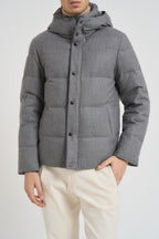 Piumino uomo trapuntato in lana grigio F09MUCX742 27795 MONTECORE 