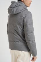 Piumino uomo trapuntato in lana grigio F09MUCX742 27795 MONTECORE 