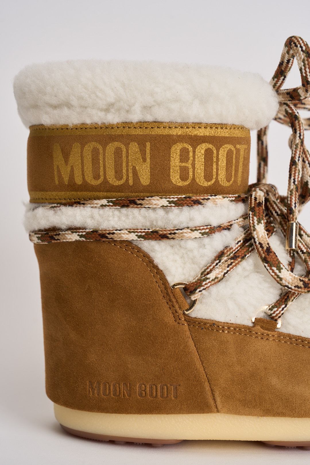Stivale donna da neve cammello e bianco 1409580 MA03WHISKYOFFWHITE MOON BOOT 