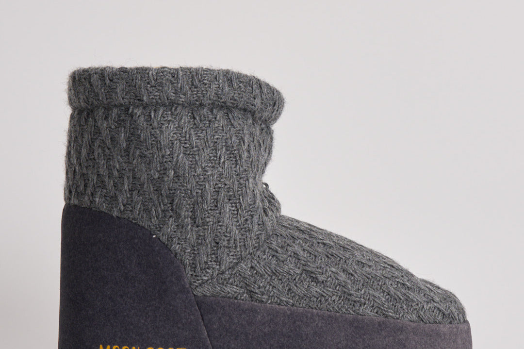 Stivale donna da neve in maglia grigio 1409750 H019GREY MOON BOOT 