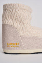 Stivale donna da neve in maglia panna 1409750 L032WHITESAND MOON BOOT 