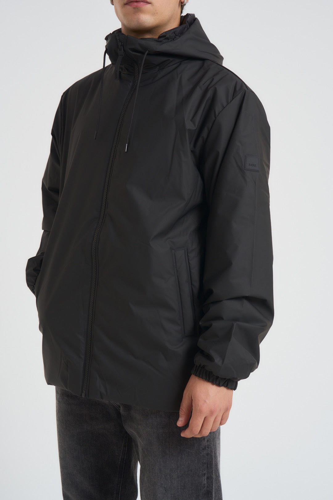 Giacca uomo impermeabile nera 15770 01 RAINS 