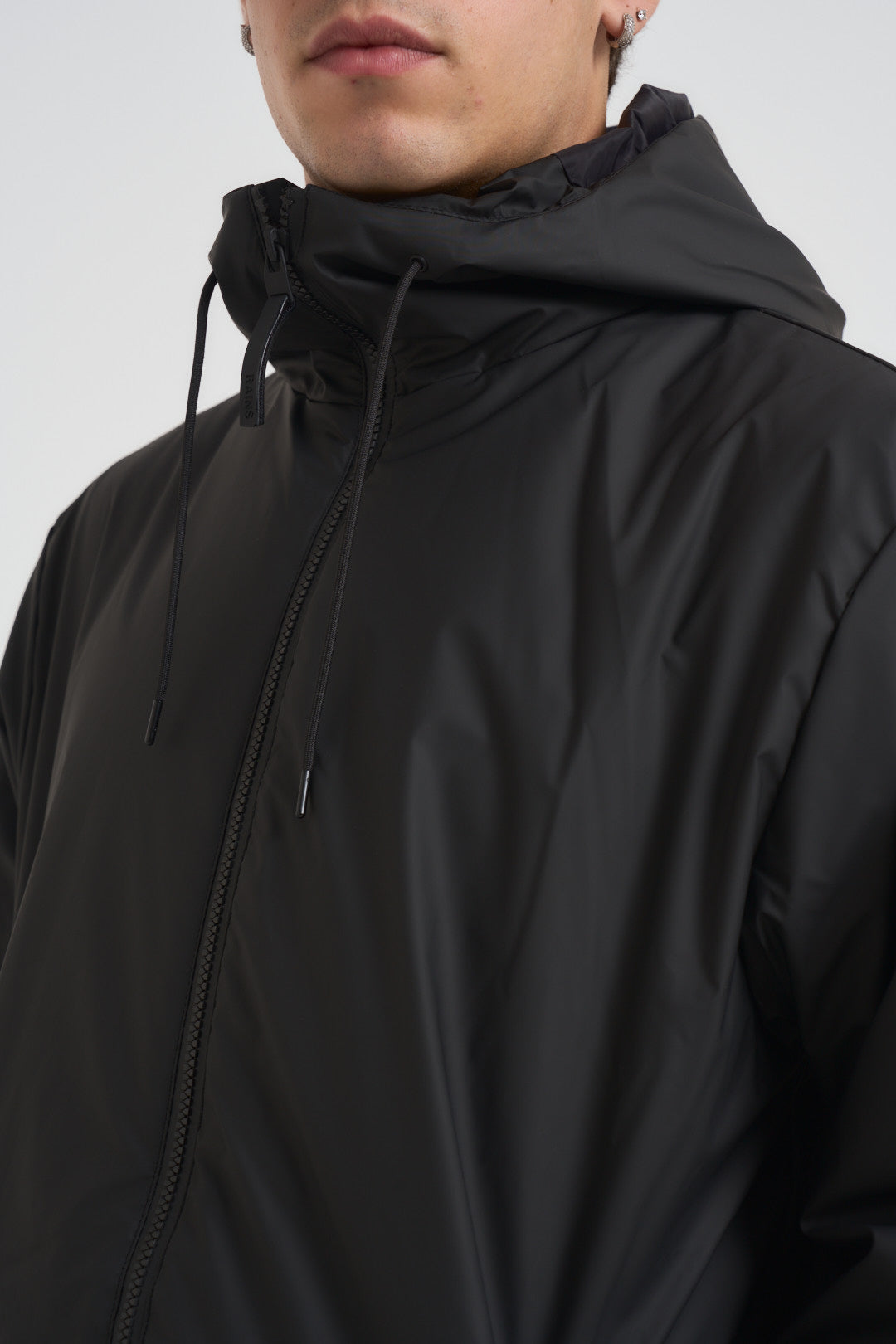 Giacca uomo impermeabile nera 15770 01 RAINS 