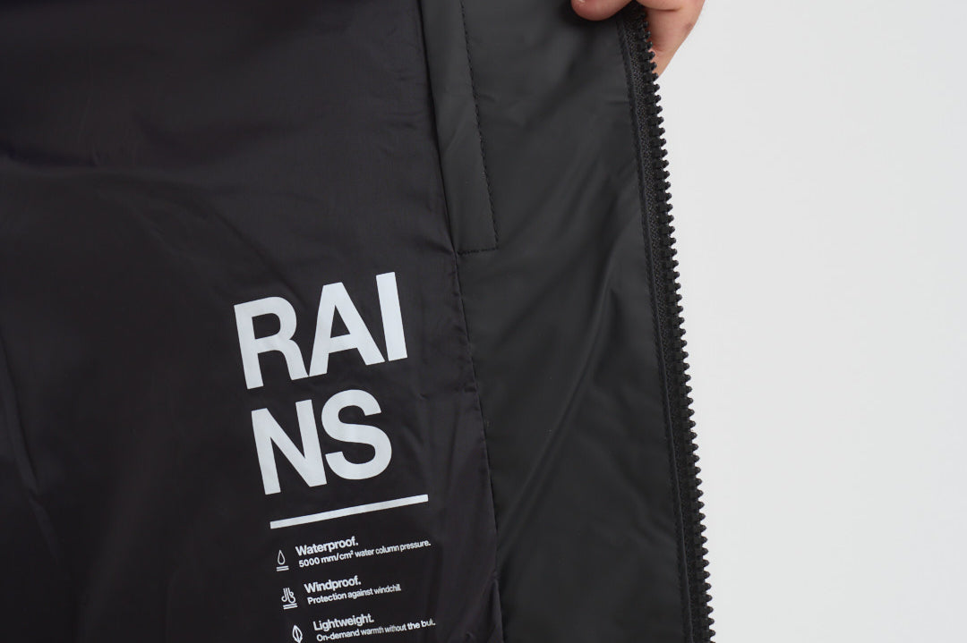 Giacca uomo impermeabile nera 15770 01 RAINS 