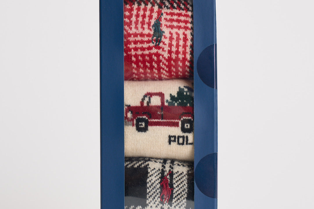 Set 3 calze fantasia natalizia 449P04723 001 RALPH LAUREN 