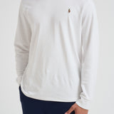 T-shirt uomo bianca manica lunga 710760121 002 RALPH LAUREN 