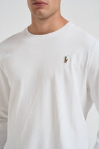 T-shirt uomo bianca manica lunga 710760121 002 RALPH LAUREN 