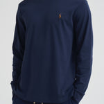 T-shirt uomo blu manica lunga 710760121 003 RALPH LAUREN 