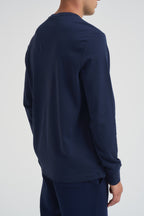T-shirt uomo blu manica lunga 710760121 003 RALPH LAUREN 