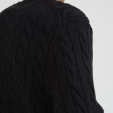 Maglia uomo girocollo a treccia  nera 710775885 012 RALPH LAUREN 