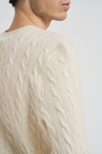 Maglia uomo a trecce panna 710876762 010 RALPH LAUREN 