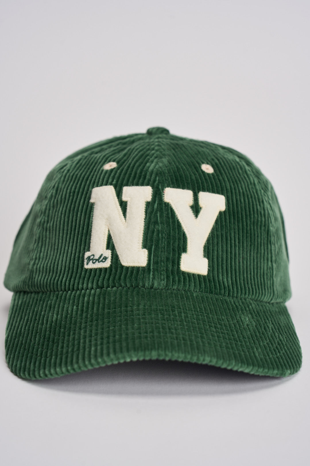 Cappello uomo baseball verde a costine NY 710979197 002 RALPH LAUREN 