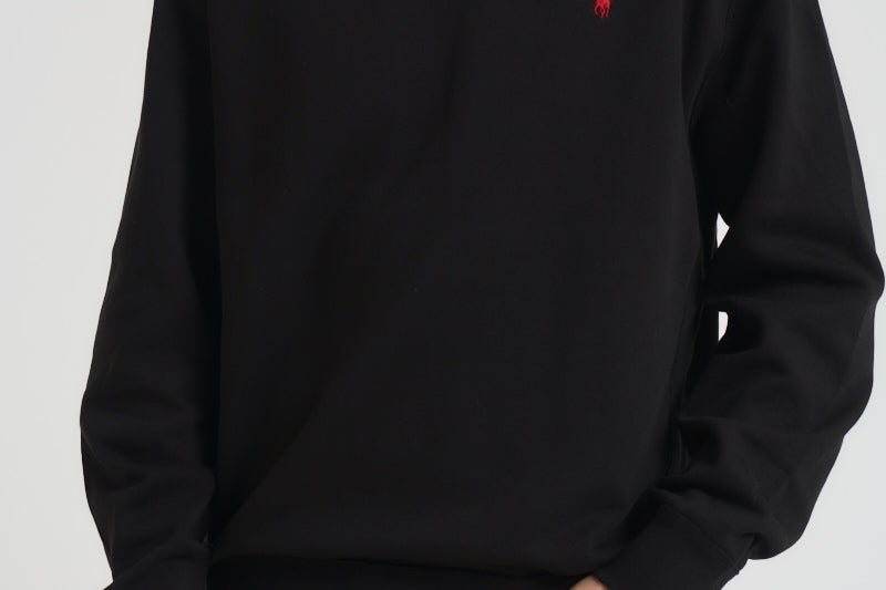 Felpa uomo girocollo nera 710P01523 001 RALPH LAUREN 