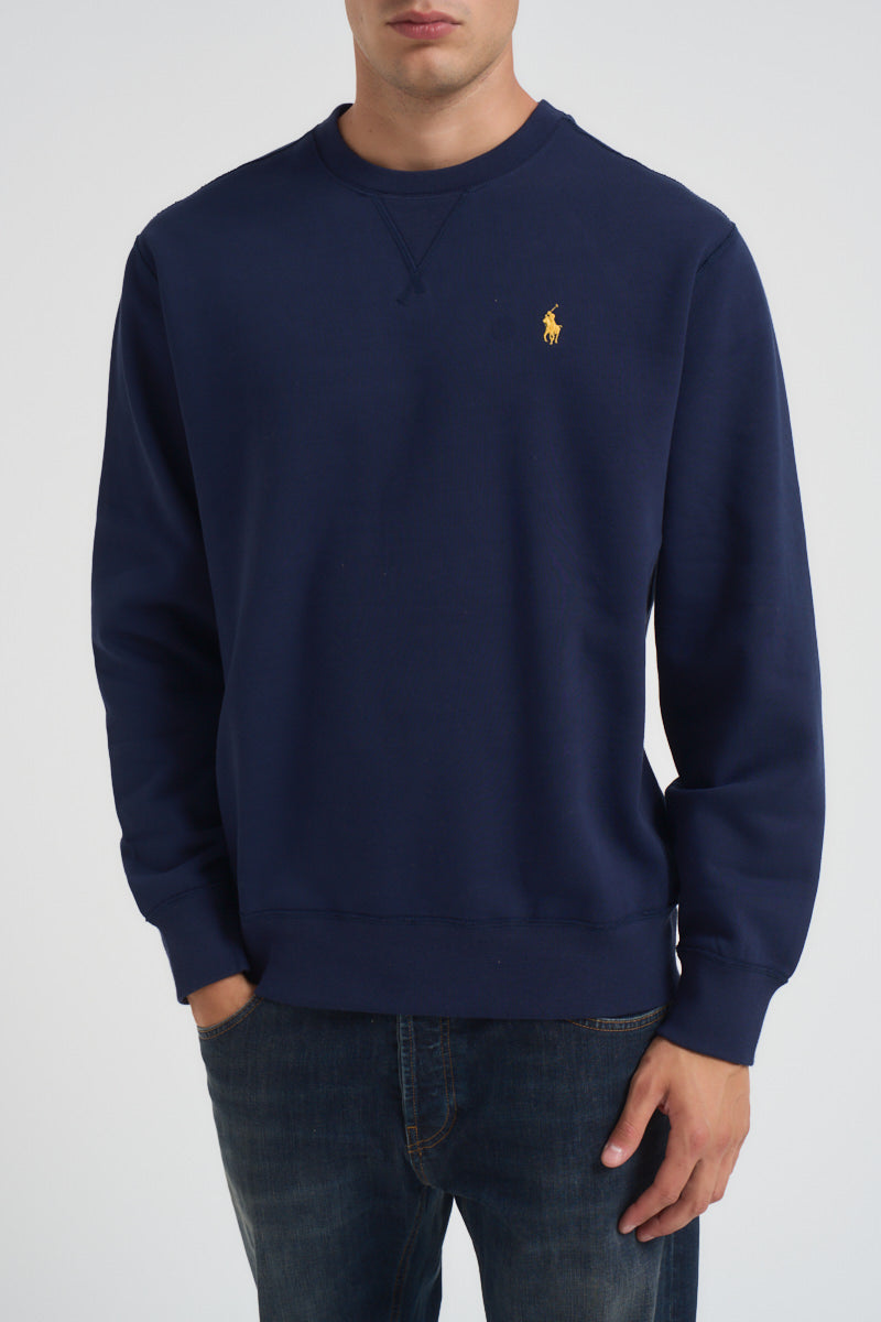 Felpa uomo girocollo blu 710P01523 002 RALPH LAUREN 