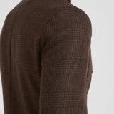 Giacca uomo doppiopetto in check marrone G751MF 408157F SANTANIELLO 