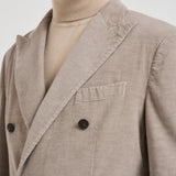 Giacca uomo doppiopetto in velluto grigio chiaro GL7251TL 387858P SANTANIELLO 