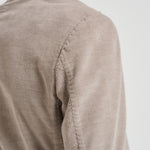 Giacca uomo doppiopetto in velluto grigio chiaro GL7251TL 387858P SANTANIELLO 