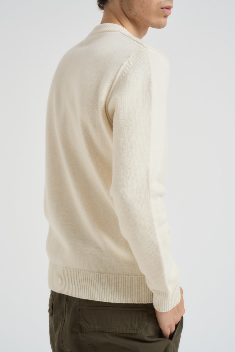 Maglia uomo girocollo panna 5100072 S00A3V0093 STONE ISLAND 