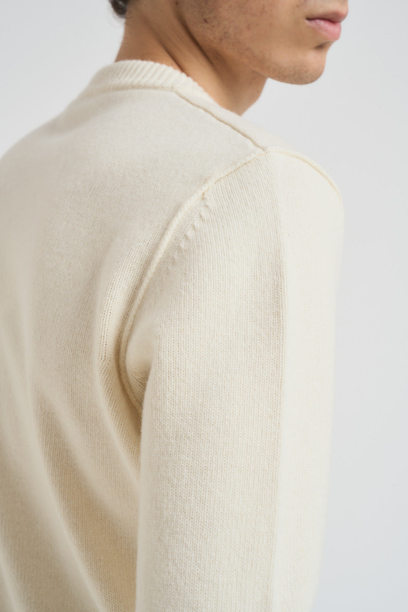 Maglia uomo girocollo panna 5100072 S00A3V0093 STONE ISLAND 