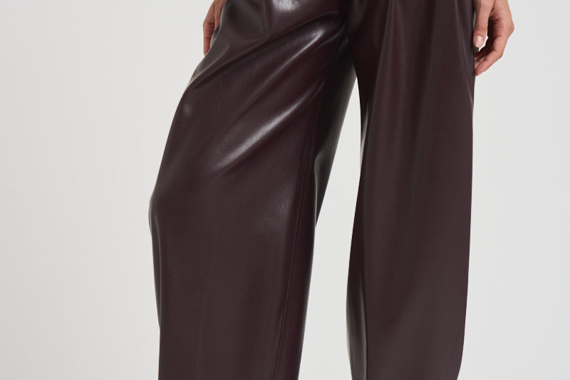 Pantalone in eco pelle donna T180471E CABERNET THE ANDAMANE 