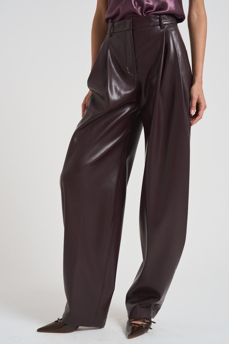 Pantalone in eco pelle donna T180471E CABERNET THE ANDAMANE 