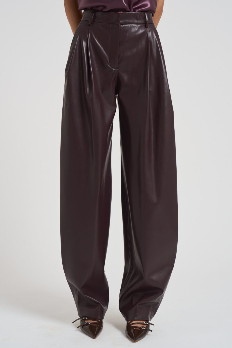 Pantalone in eco pelle donna T180471E CABERNET THE ANDAMANE 