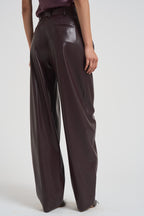 Pantalone in eco pelle donna T180471E CABERNET THE ANDAMANE 