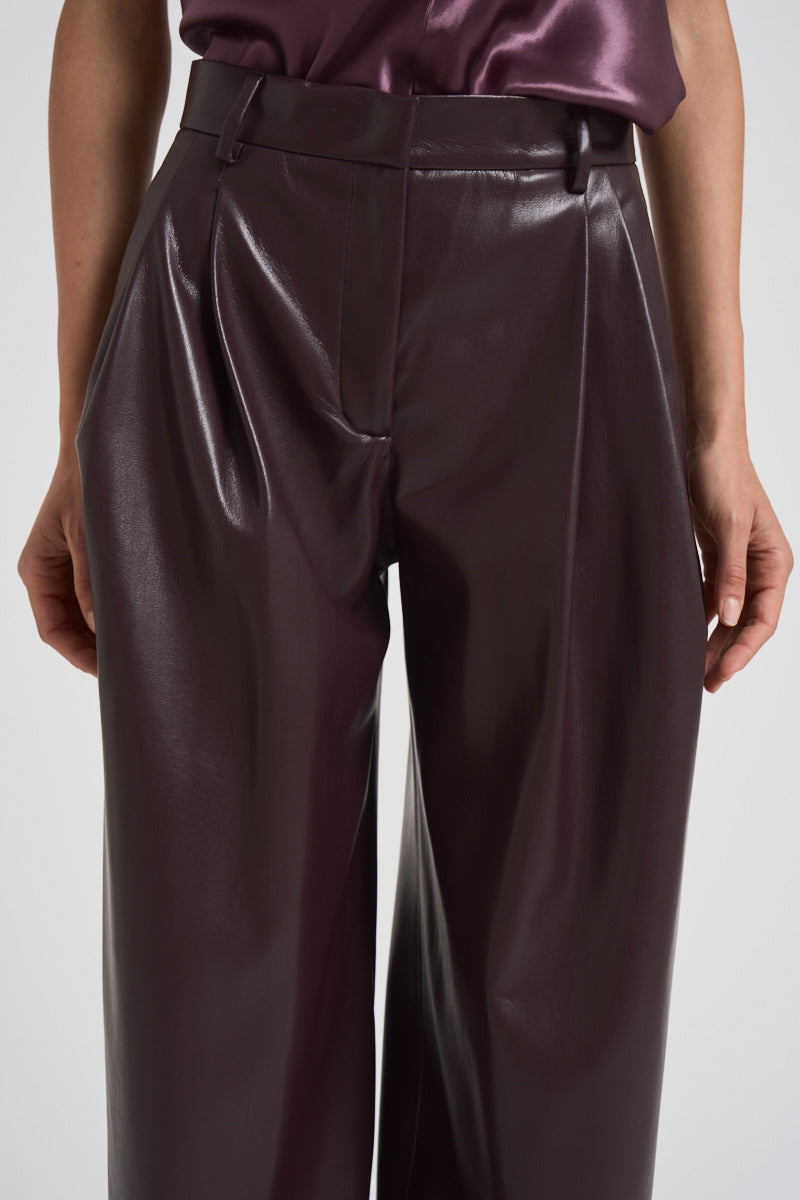 Pantalone in eco pelle donna T180471E CABERNET THE ANDAMANE 